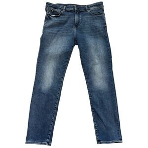 Men Express Blue Slim Jeans with Natural Fading